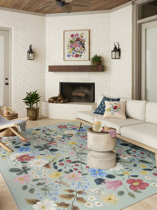 Perennial PRN-02 Mint 5''3" x 7''8" Rug by Rifle Paper Co.