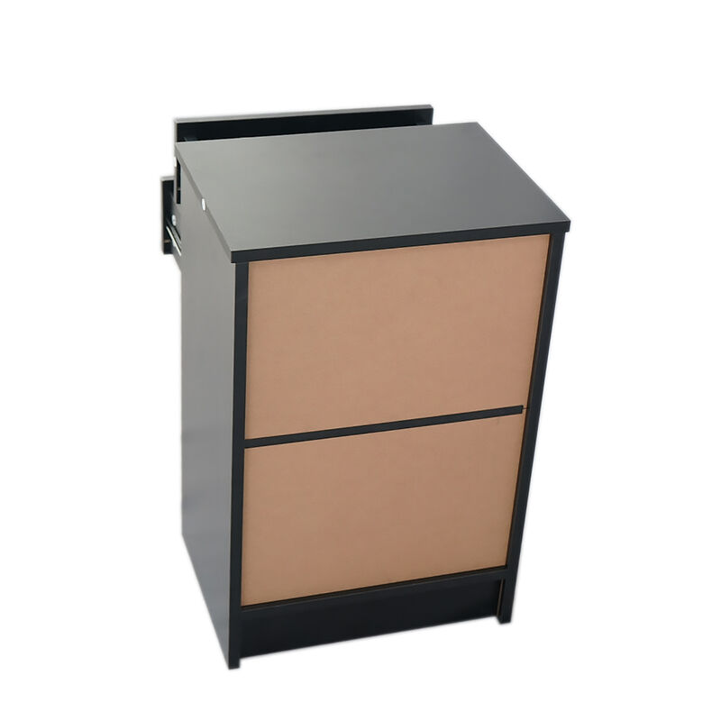 2-Drawer Nightstand Stylish Design with Round Handles for Bedroom Storage and Decor