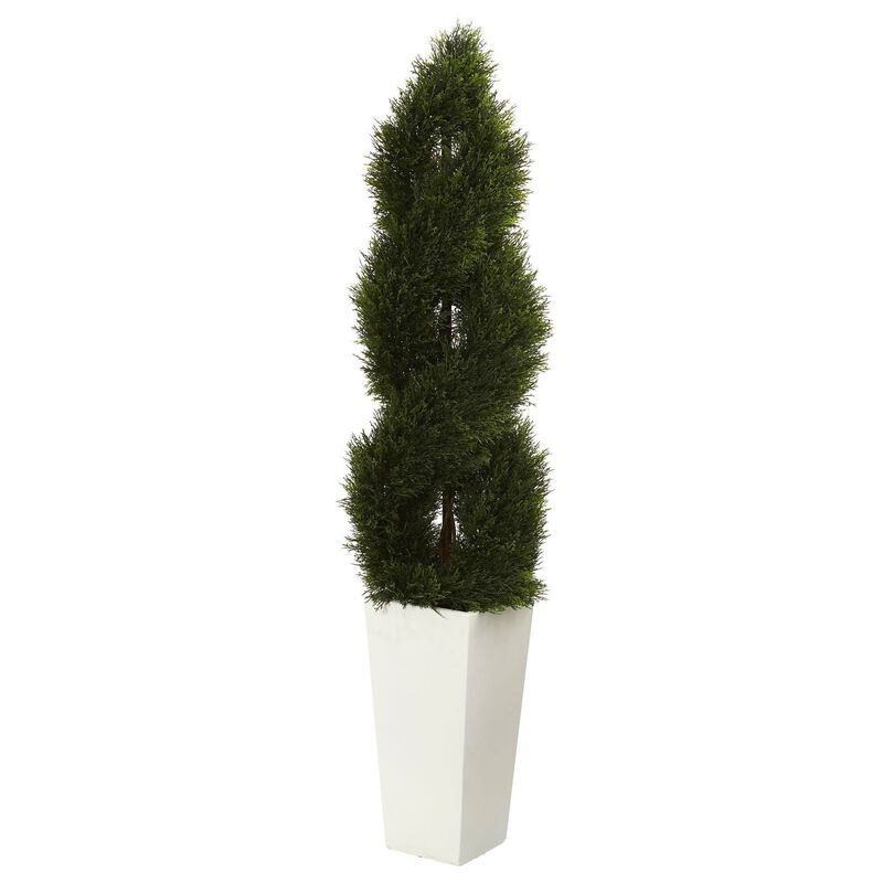 Nearly Natural 5.5-in Pond Cypress Tree in Planter UV Res (Indoor/Outdoor)