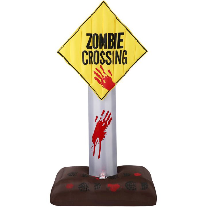 Haunted Hill Farm 6ft Inflatable Zombie Crossing with Lights