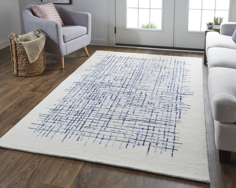 Maddox 8630F Ivory/Blue 3'6" x 5'6" Rug
