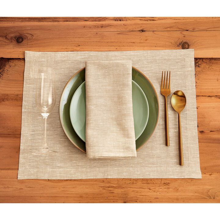 Solino Home 100% Pure Linen Dinner Napkins 20 x 20 Inch Set of 4 | Athena