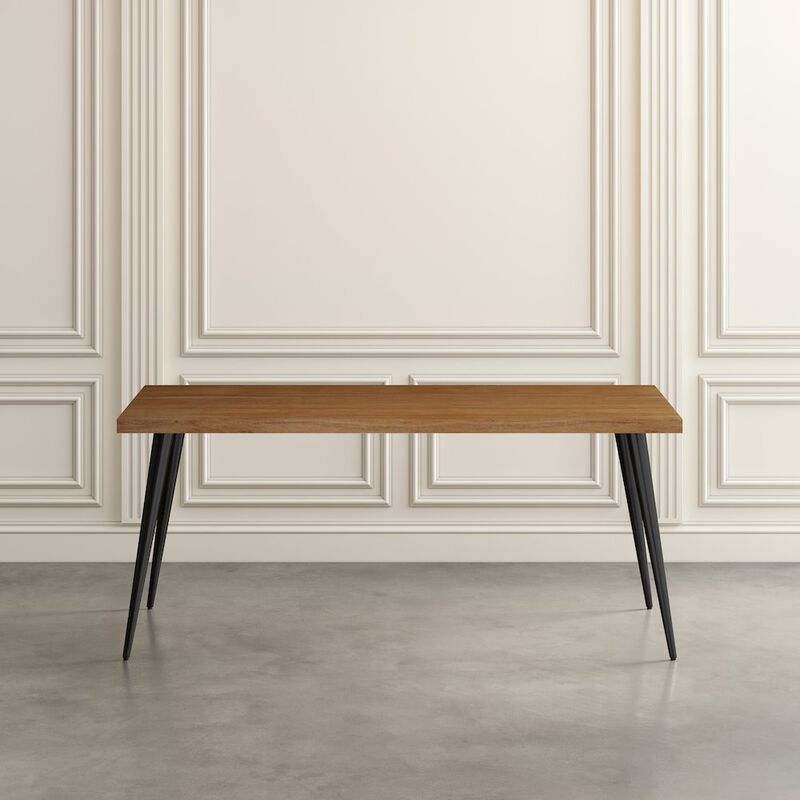 Jofran Prelude 70 Mid-Century Modern Solid Acacia Wood Dining Table