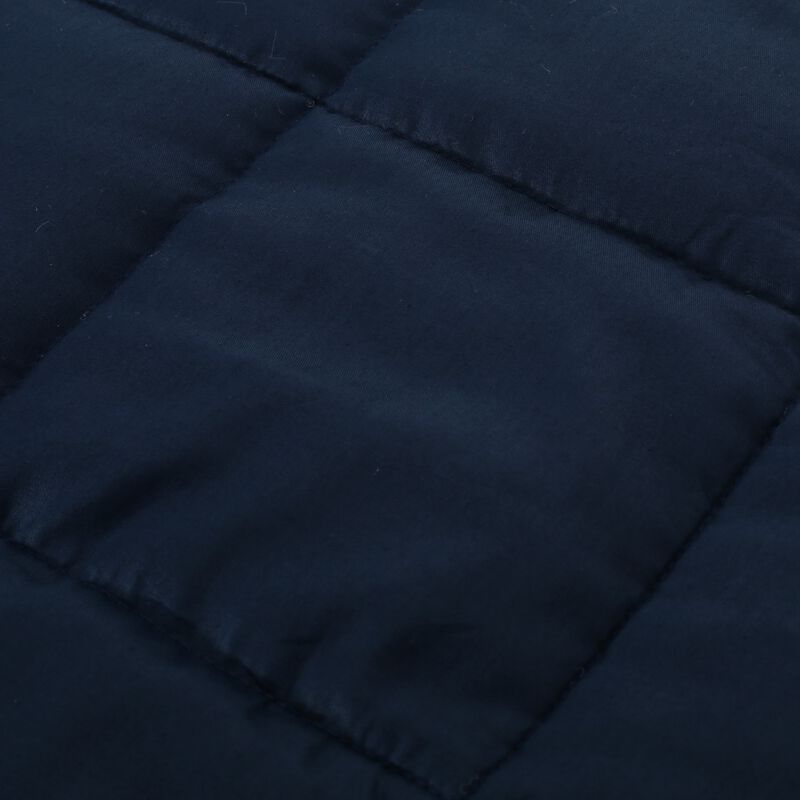 Blankie 20lbs Weighted Blanket, 60 x 80 Cotton Multilayer, Navy Blue - Benzara
