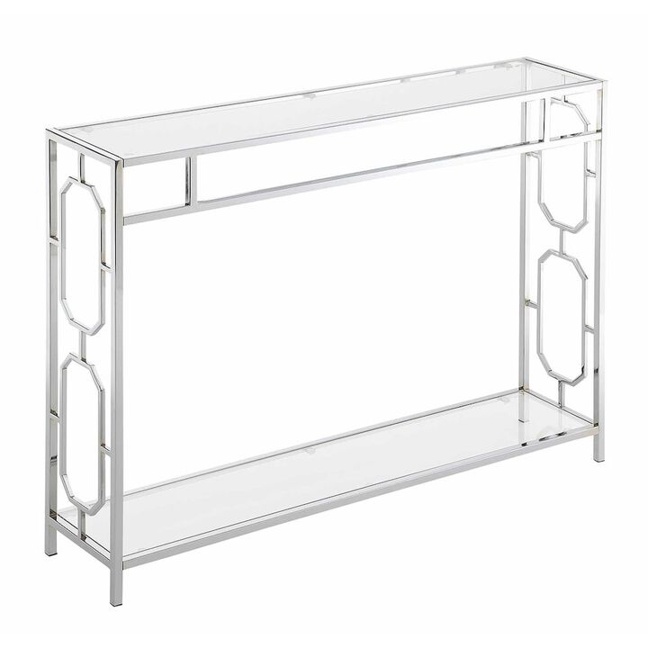 Convience Concept, Inc. Omega Chrome Console Table Convience Concept, Inc. Omega Chrome Console Table