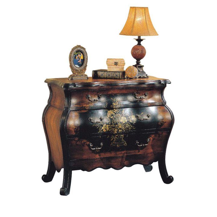 Acme Roma Oak & Antique Black Bombay Chest