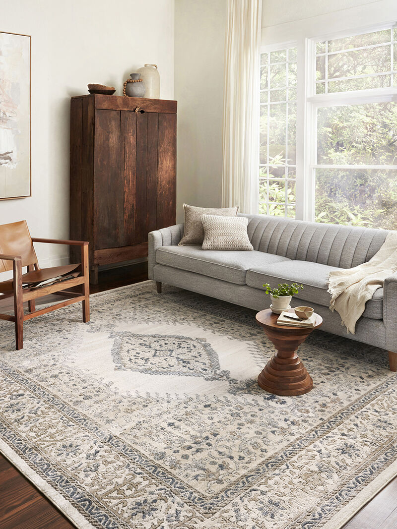 Teagan TEA02 Oatmeal/Ivory 3'4" x 5'7" Rug