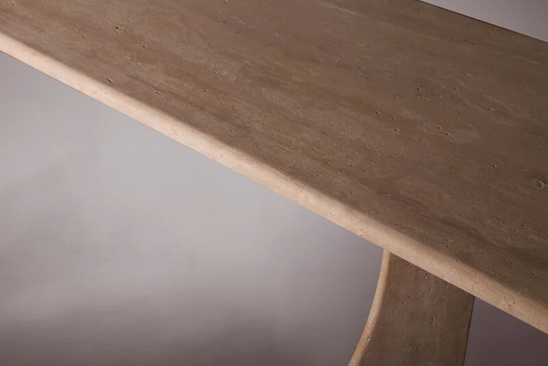 Manchot Travertine Console Table 47"