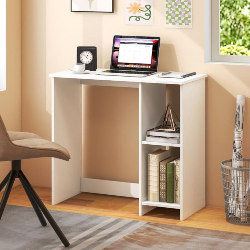 Hivvago 31.5 Inch  Modern Home Office Desk with 2 Compartments
