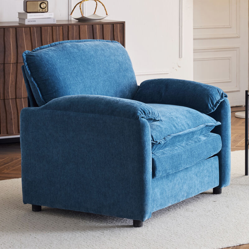 Merax Chenille Reading Armchair Accent Chair for Modern Living Room