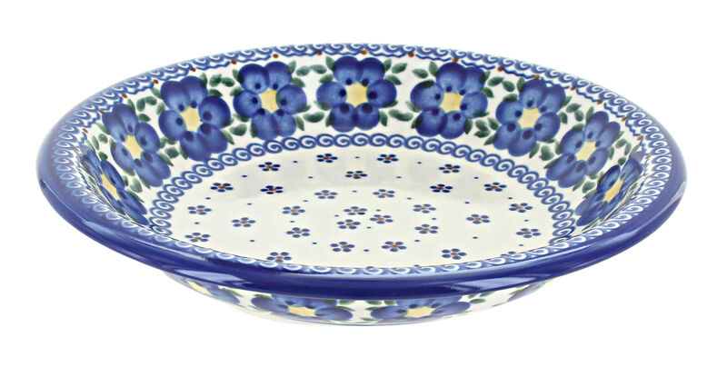 Blue Rose Polish Pottery Spring Blossom Soup Plate