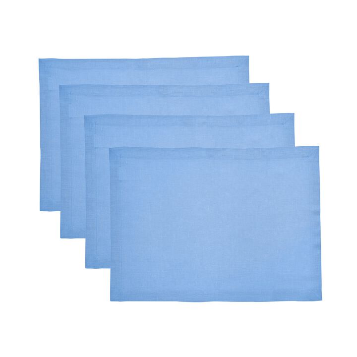 Solino Home 100% Pure Linen Placemats 14 x 19 Inch Set of 4 | Fete