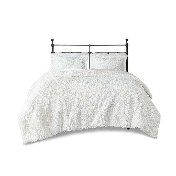 Gracie Mills Caldwell Paisley Faux Fur Emboidered Comforter Set