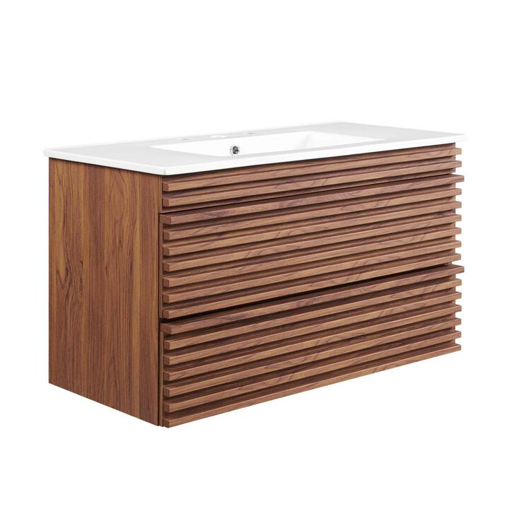 Modway Render 36 Wall-Mount Bathroom Vanity