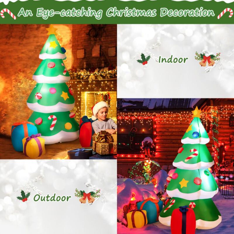 Hivvago Inflatable Christmas Tree with 3 Gift Wrapped Boxes