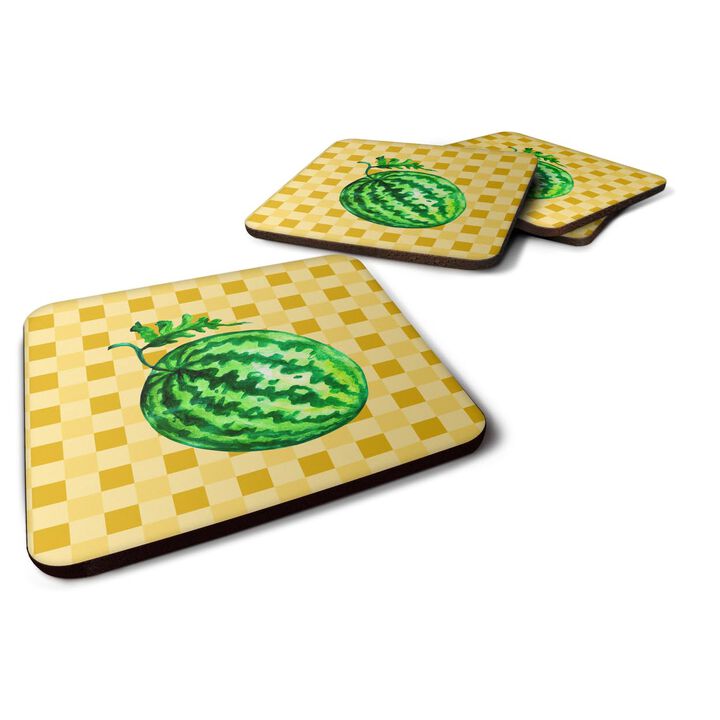 Caroline's Treasures Whole Watermelon on Basketweave Decorative coasters, 3.5, Multicolor