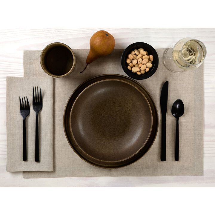 Solino Home 100% Pure Linen Placemats 14 x 19 Inch Set of 4 | Fete