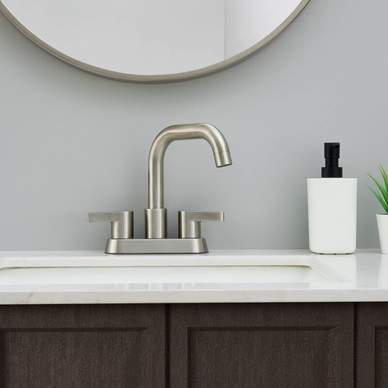Centerset Bathroom Sink Faucet 2 Handles with Drain and Water Supply Kit