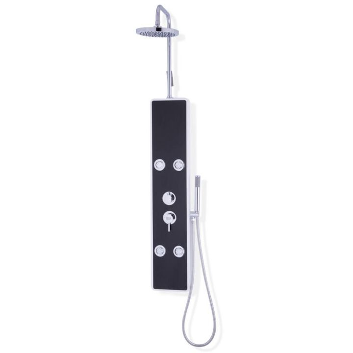 Bathroom ABS Shower Panel with Massage Jets and Hand Shower for Relaxing Shower Experience