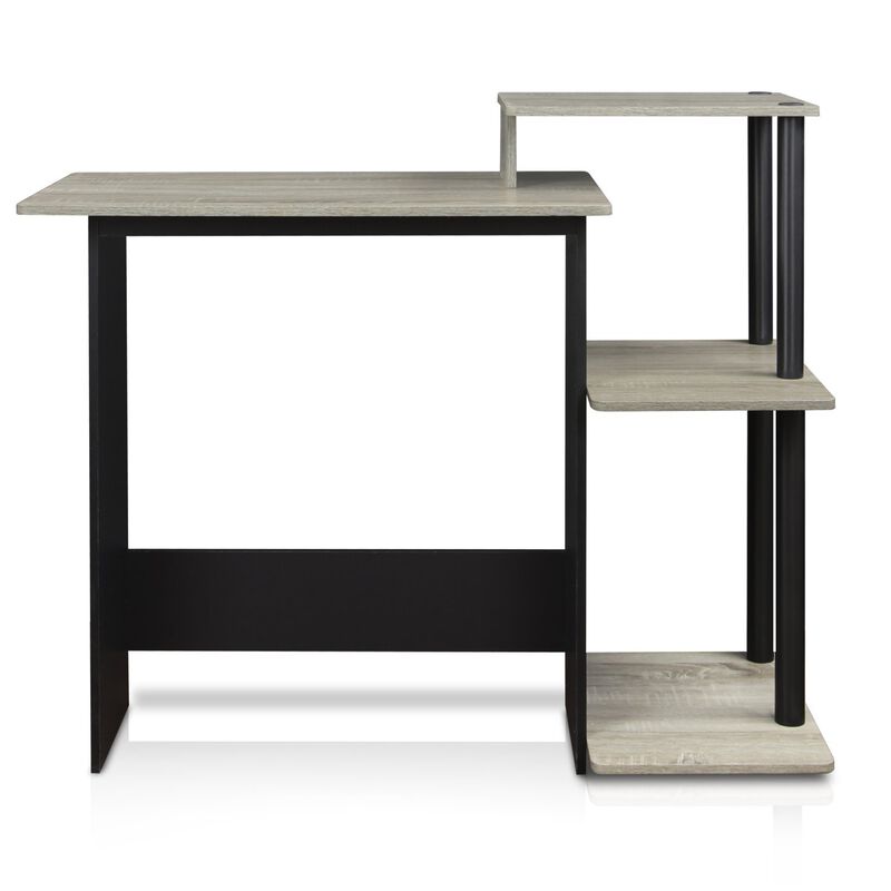 Furinno Furinno 11192GYW/BK Efficient Home Laptop Notebook Computer Desk, Oak Grey/Black