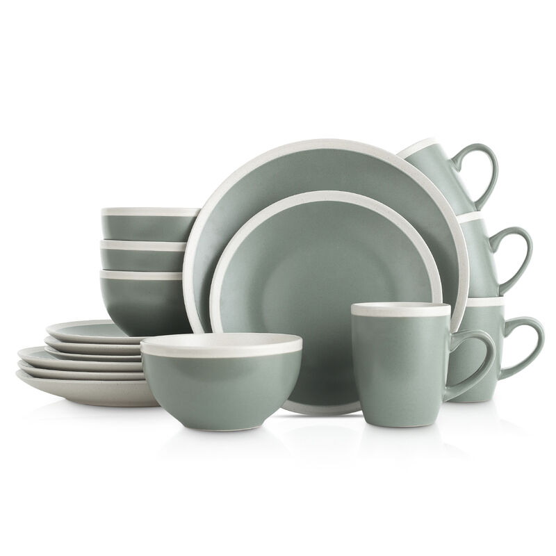 Stone Lain Serenity Stoneware 16 Piece Dinnerware Set