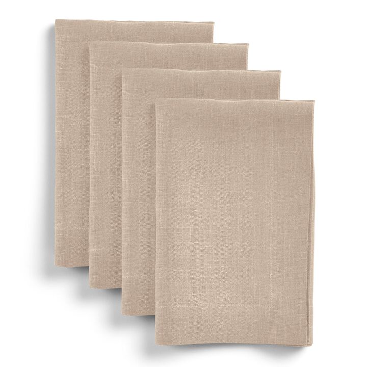 Solino Home 100% Pure Linen Cloth Napkins 20 x 20 Inch Set of 4 | Diana Dinner Napkins