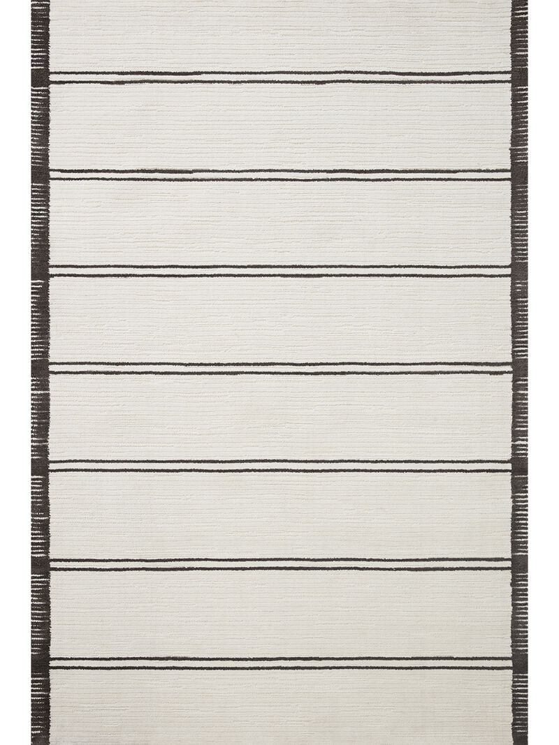 Logan LOG02 White/Mocha 8'6" x 12' Rug
