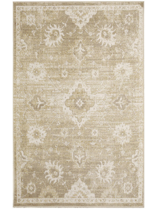 Astra Machine Washable ASW19 Ivory/Gold 3'3" x 5' Rug