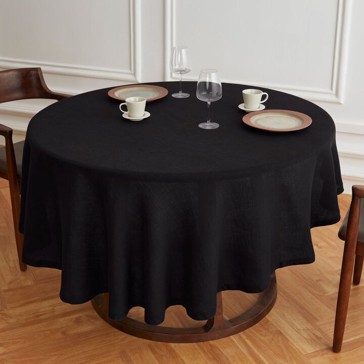 Solino Home 100% Pure Linen Round Tablecloth | Sonoma