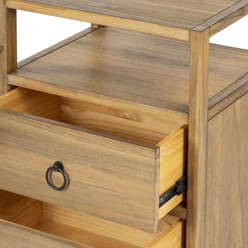 Butler Specialty Company Lark Natural Wood Nightstand, Light Brown