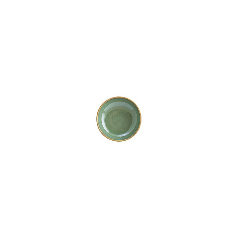 Sage dia.4" h:0.75" 4 oz. Round Green Porcelain Bowl (Set of 4)