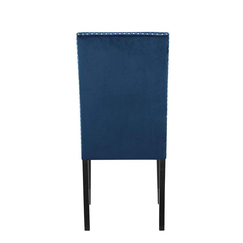 New Classic Furniture Celeste Blue Wood Upholstered Dining Chair (Set of 6)