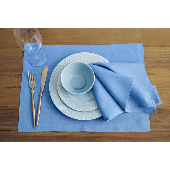 Solino Home 100% Pure Linen Placemats 14 x 19 Inch Set of 4 | Fete