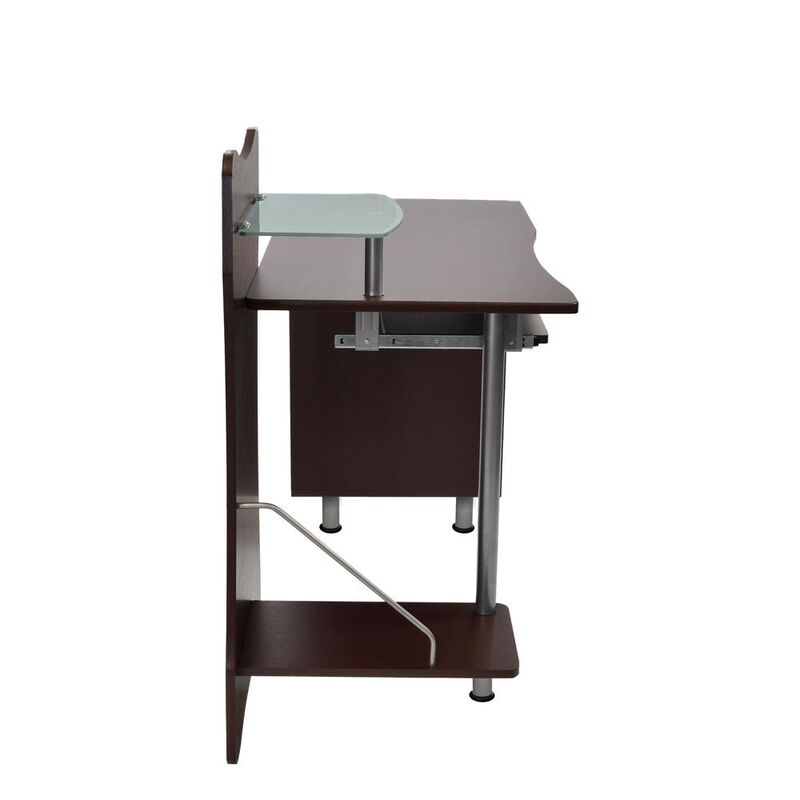 Techni Mobili Stylish Computer Desk with Storage. Color: Chocolate