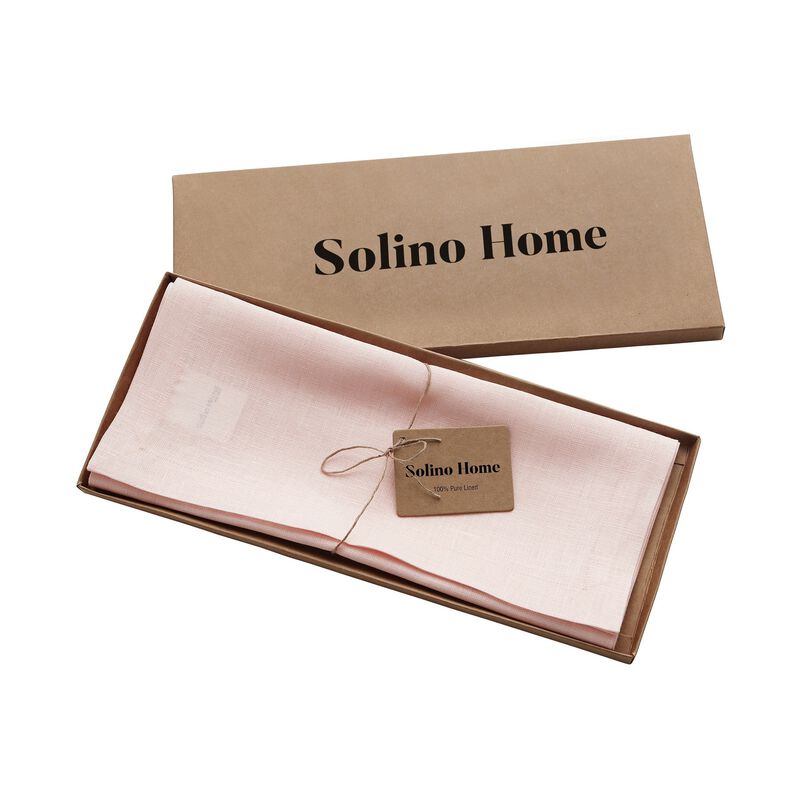 Solino Home 100% Pure Linen Table Runner | Fete for Valentine;s