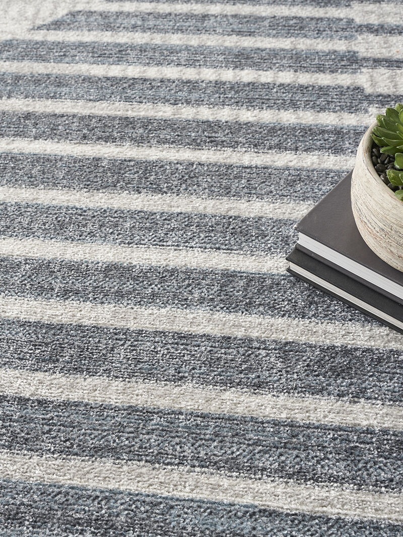 Astra Machine Washable ASW03 Ivory/Blue 7'10" x 10' Rug