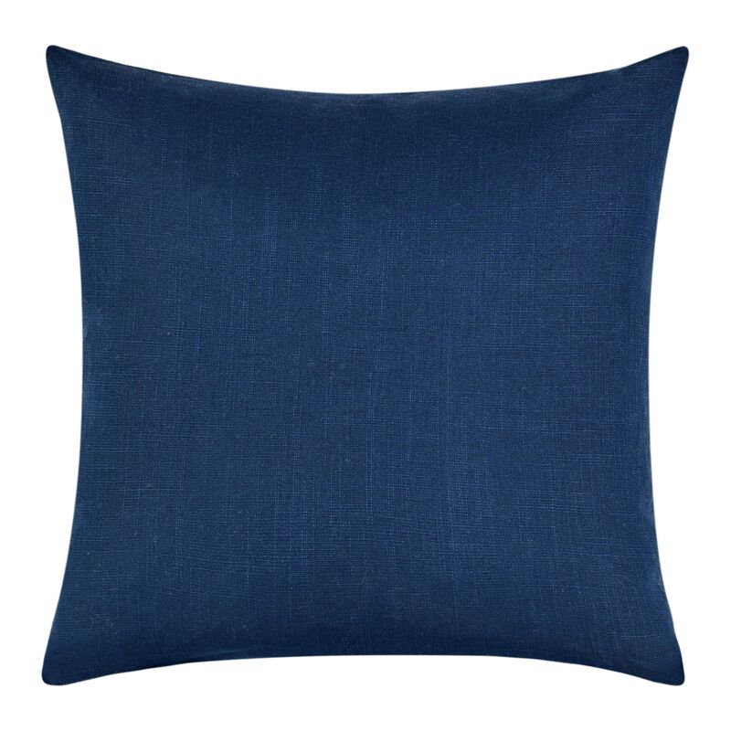 Throw Pillow, 22 Inch Subtle Stripe Design, White Gray Flax Linen - Benzara
