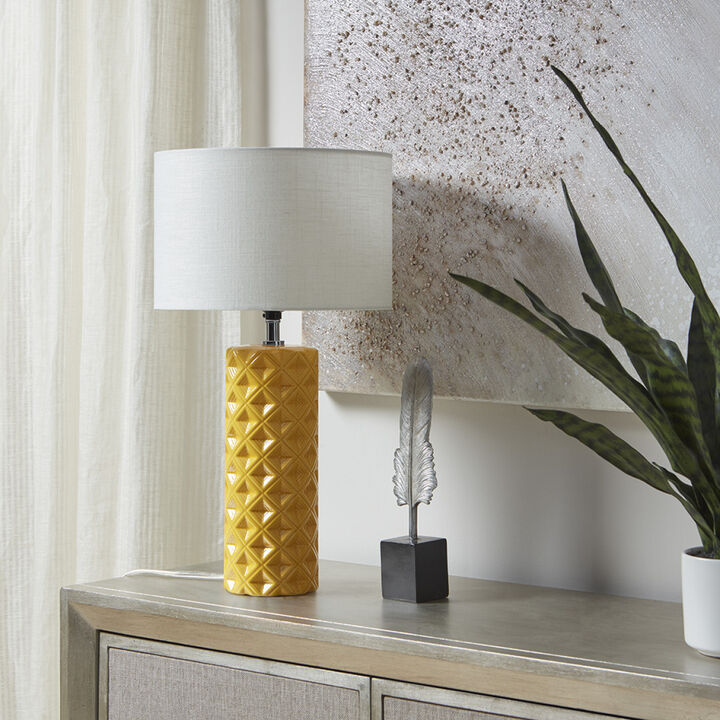 Macey Geodesic Ceramic Table Lamp