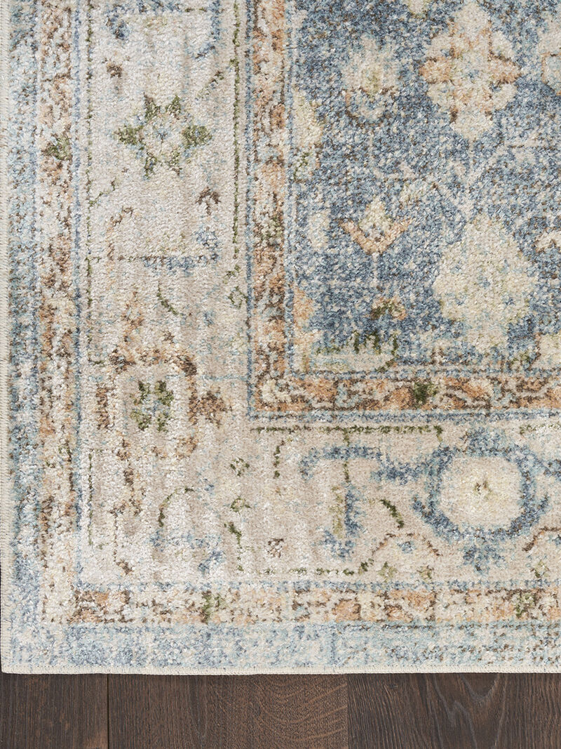 Astra Machine Washable ASW11 Silver/Blue 3'3" x 5' Rug