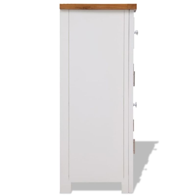 vidaXL Sideboard 35.4"x13.2"x32.7" Solid Oak Wood