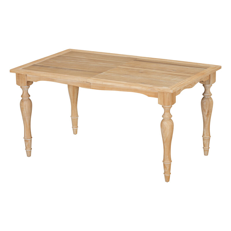 Merax Vintage Traditional Extendable Dining Table with Removable Leaf