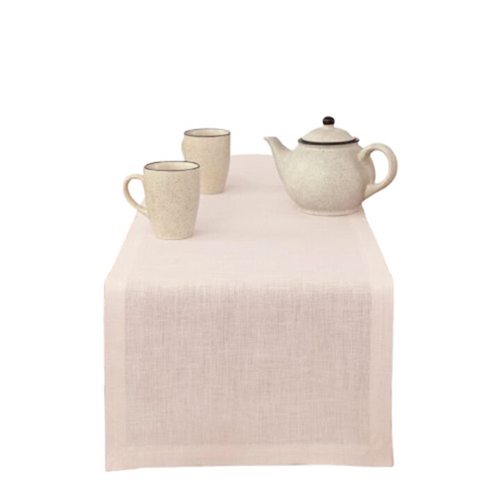 Solino Home 100% Pure Linen Table Runner | Fete for Valentine;s