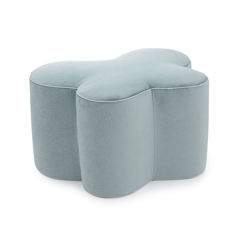 Mariposa Large Blue Ottoman