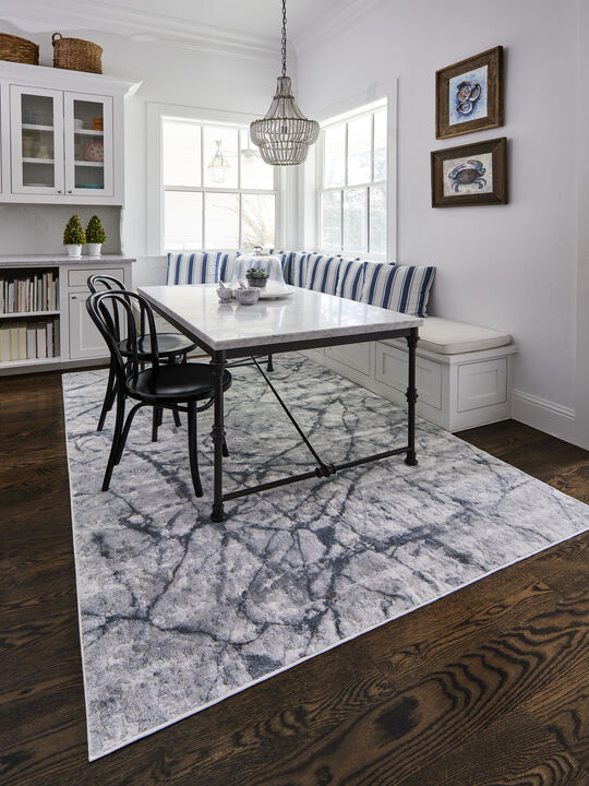 Atwell 3282F Blue/Gray/Ivory 3' x 5' Rug