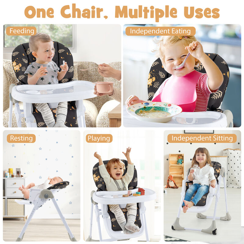 3-In-1 Convertible Baby High Chair for Baby and Toddler