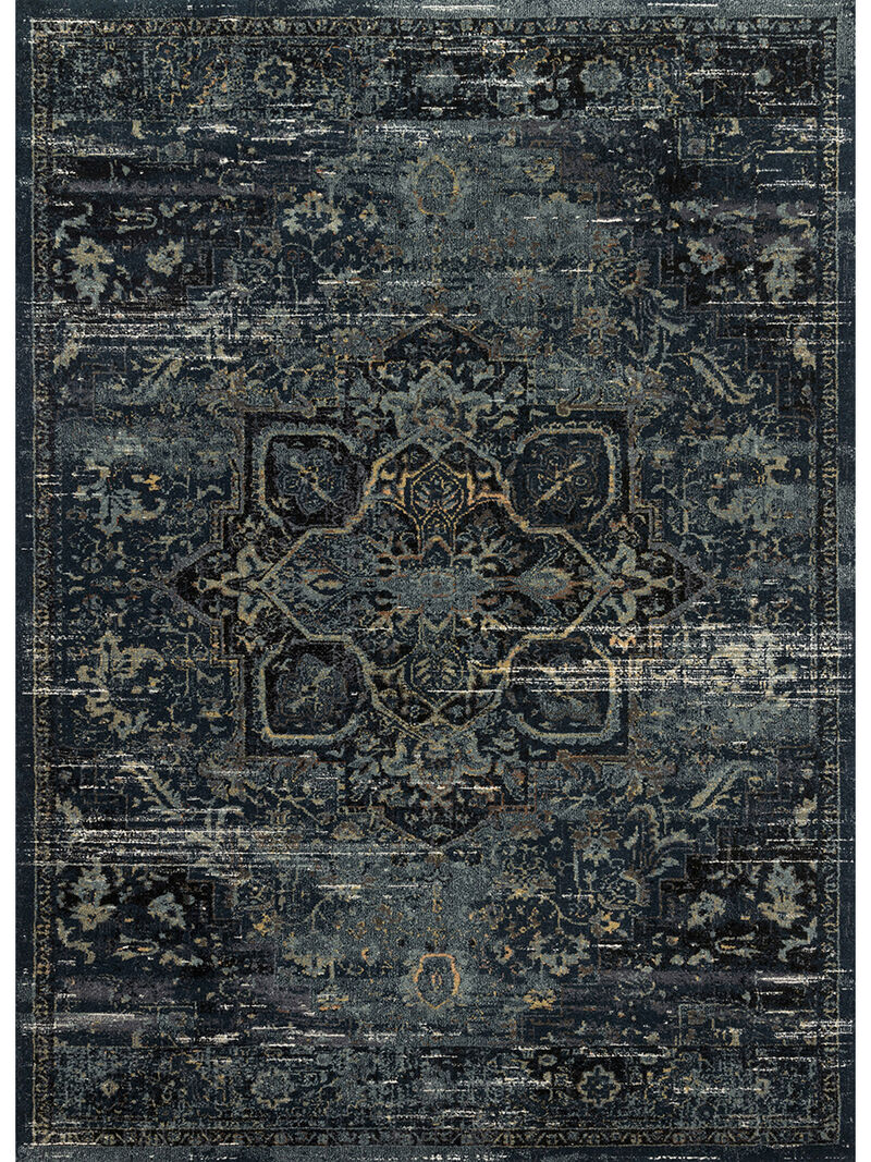 James JAE05 Ocean/Onyx 3'7" x 5'7" Rug by Magnolia Home by Joanna Gaines