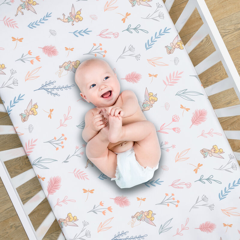 Bedtime Originals Tinker Bell 3-Piece Crib Bedding Set - Pink, Purple, White