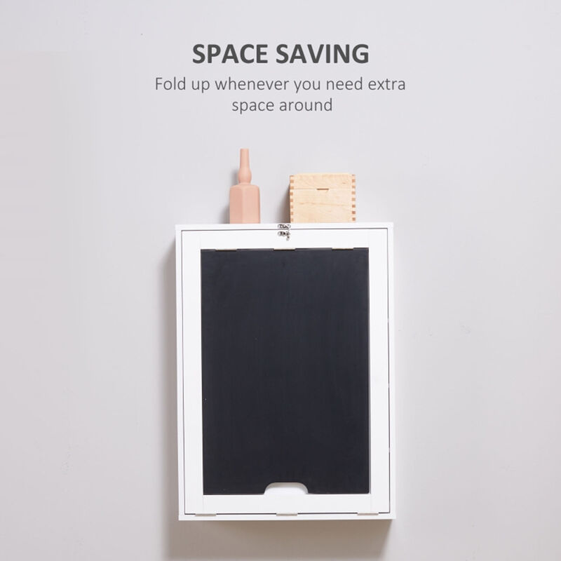 Wall-Mounted Work Desk Cabinet with Fold-Down Table
