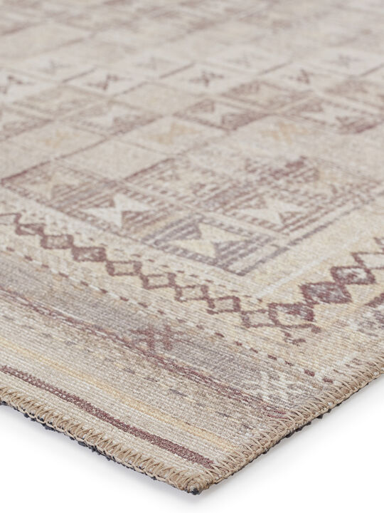 Harman By Katelester Davina Tan/Taupe 2'6" x 10' Runner Rug