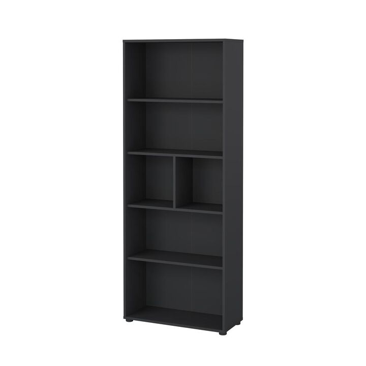 Tvilum Sign 6 Shelf Boockase, Home Office Storage, Matte Grey